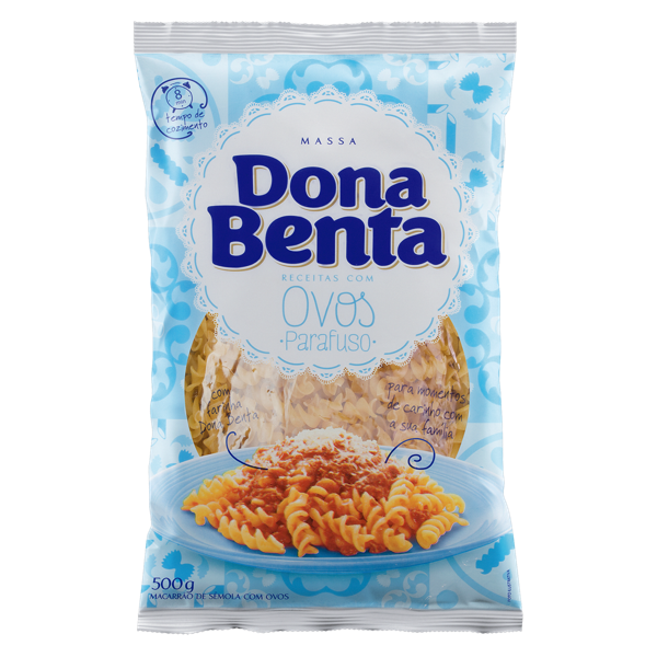 Macarrão com Ovos Parafuso DONA BENTA Pacote 500g