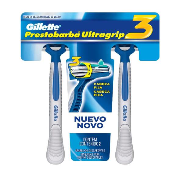 Aparelho de Barbear Gilette Prestobarba Ultragrip 3 com 2 unidades