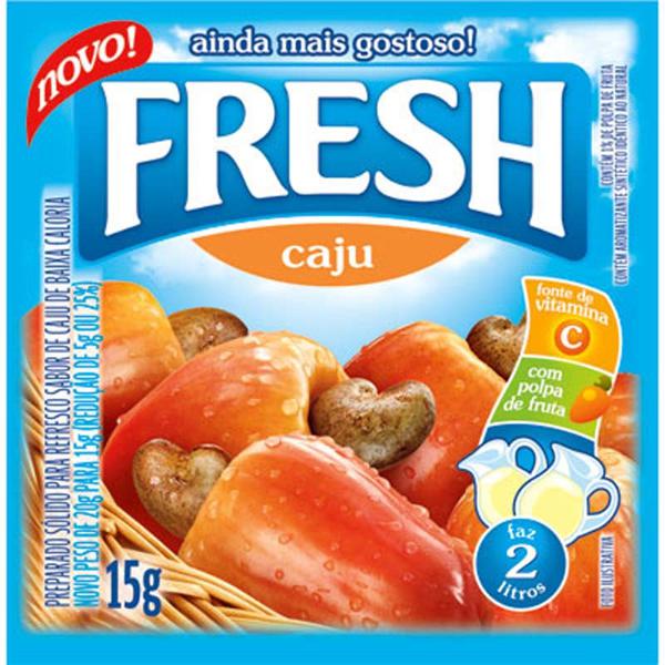 Refresco em Pó Fresh sabor Caju 15g