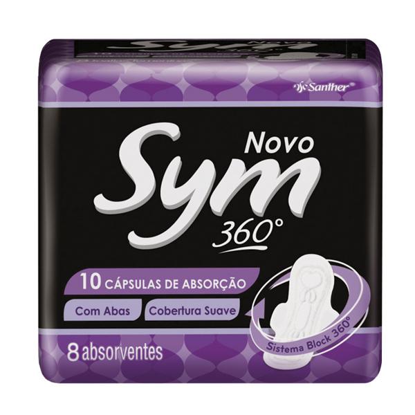 Absorvente SYM 360º Com Abas com 8 Unidades