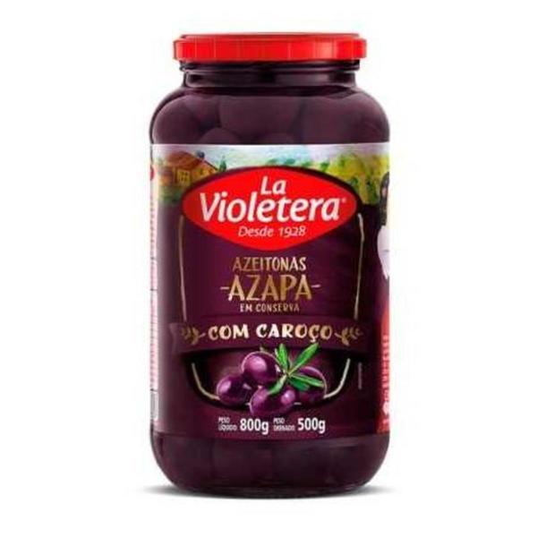 Azeitona Preta La Violetera com Caroço 500g