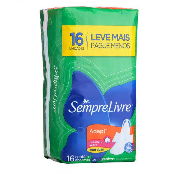 Absorvente SEMPRE LIVRE Suave com Abas com 16 Unidades