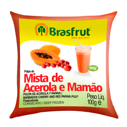 Polpa de Fruta BRASFRUT Acerola e Mamão 100g