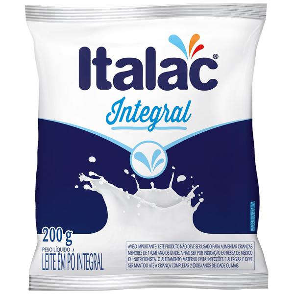 Leite em Pó ITALAC Integral Sachê 200g