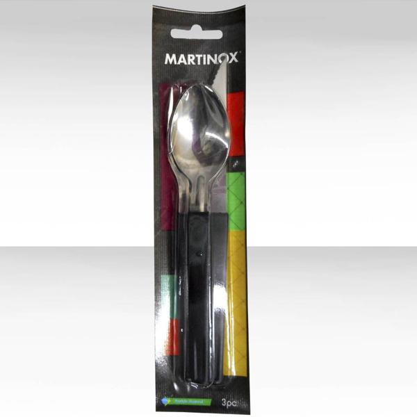 Conjunto de Talher MARTINOX Preto com 3 Peças