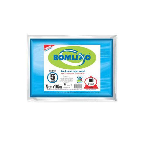 Saco para Lixo BOMLIXO Azul 100L