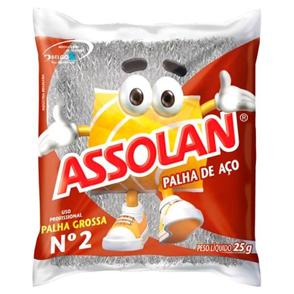 Palha de Aço ASSOLAN Nº2 Pacote 25g