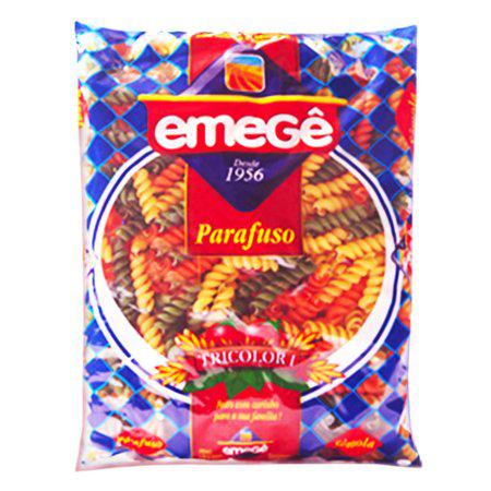 Macarrão EMEGE Semola Parafuso 3 Cores 500g