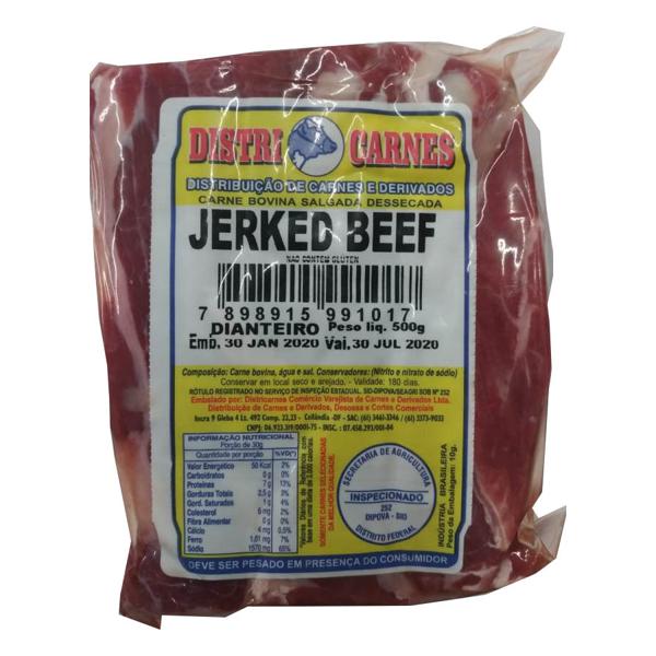 Charque Bovino JERKED BEEF Dianteiro 500g DISTRICARNES