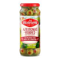 Azeitonas Verdes LA VIOLETERA com Pasta de Pimentão 200g