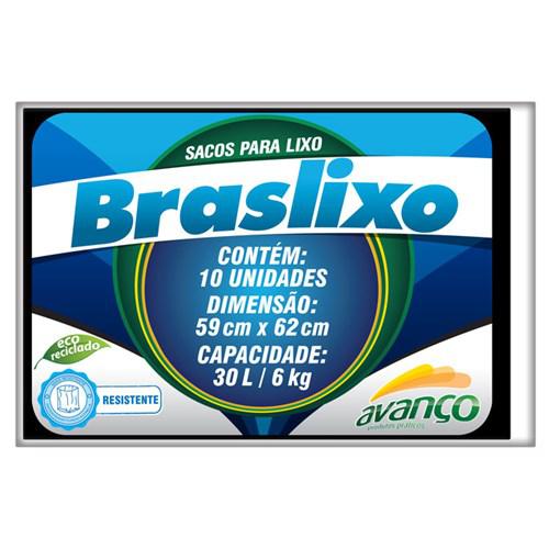 Saco para Lixo BRASLIXO 30L com 10 Unidades