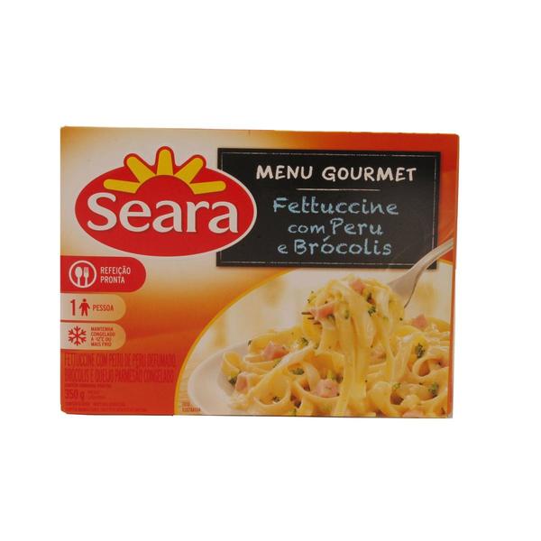 Menu Gourmet SEARA Fetuccini com Peru e Brócolis 350g
