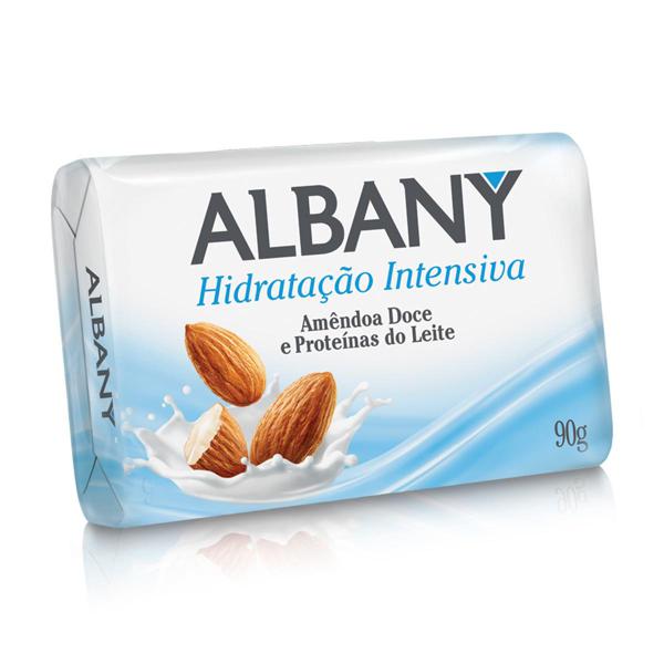 Sabonete ALBANY Suave Feminino Amêndoas Doces e Proteína do Leite 85g