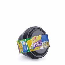 CONJUNTO POTE PLASTICO RAINHA 4Pçs