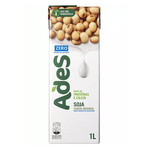 Bebida Soja Ades Original Zero com Cálcio 1L