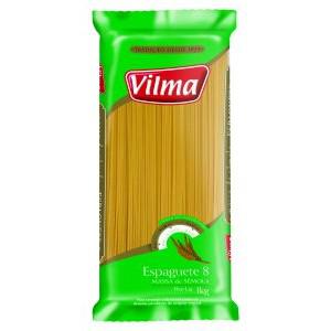 Macarrão Espaguete VILMA Massa de Sêmola Nº8 1Kg