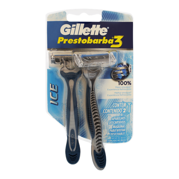 Aparelho de Barbear GILLETTE Prestobarba 3 Ice com 2 Unidades