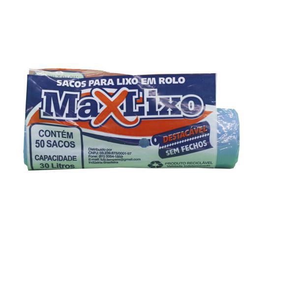 Saco para Lixo MAXLIXO Roll Azul 30L com 20 unidades