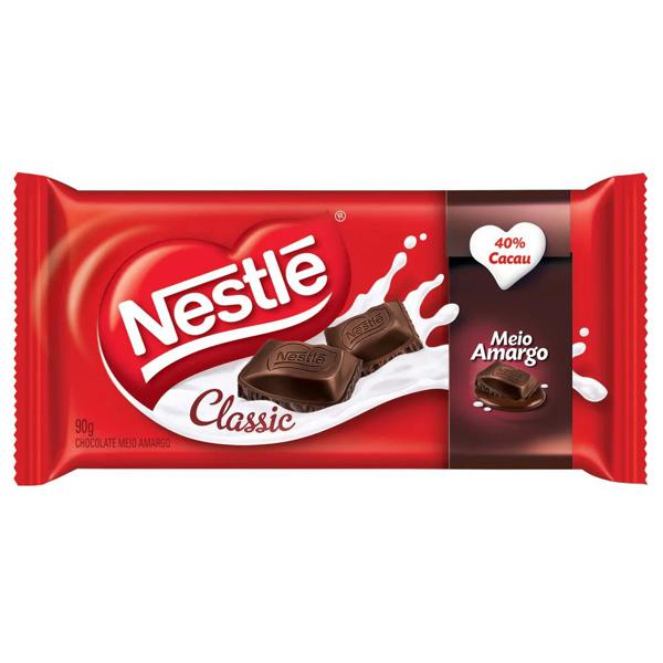 Chocolate NESTLE Classic Meio Amargo 90g