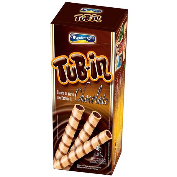 Biscoito Wafer Tubinho Tub In 48g Chocolate