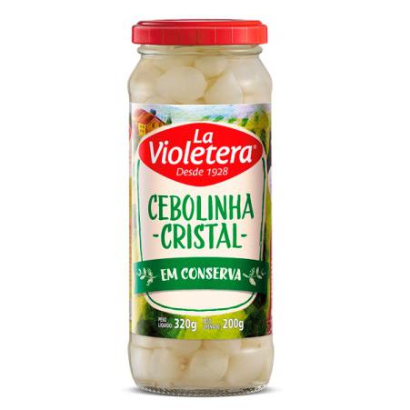Cebolinha Conserva La Violeteira VD 200G Cristal