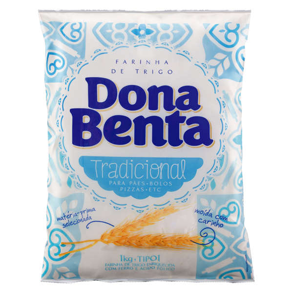 Farinha de Trigo Tradicional DONA BENTA Pacote 1Kg