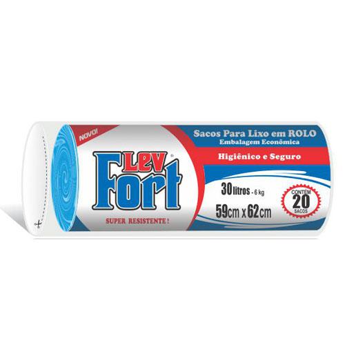 Saco para Lixo Levfort Roll 30L com 20 Unidades