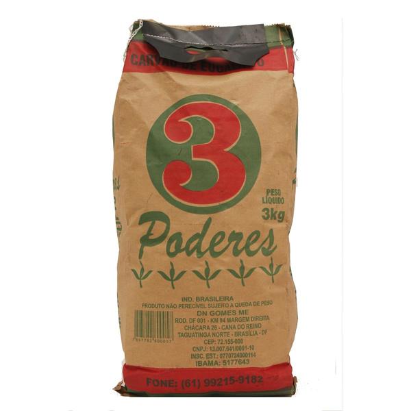 Carvão Três Poderes Pacote 3Kg
