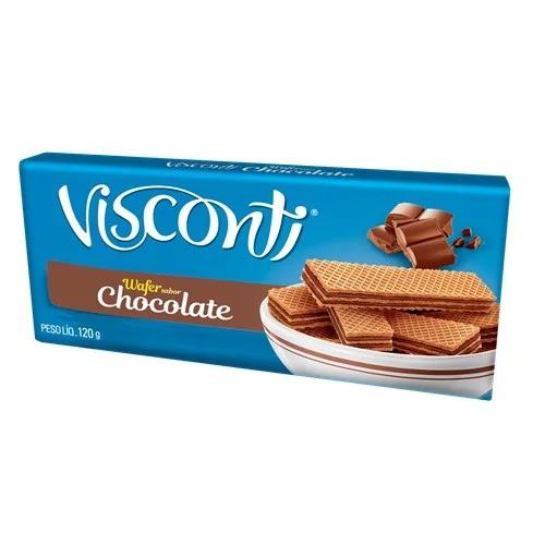 Biscoito Visconti Wafer Chocolate 120G