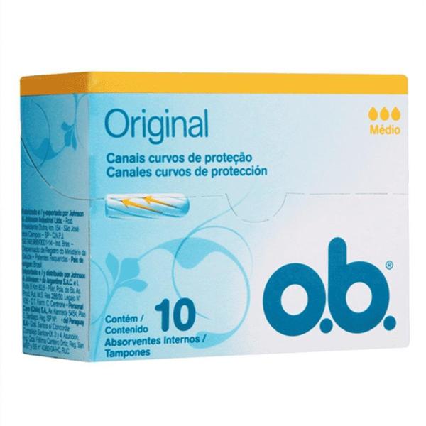 Absorvente OB Medio Regular com 10 Unidades