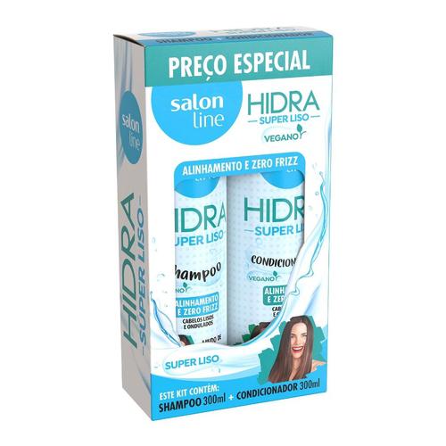Kit SALON LINE Hidra Super Liso Shampoo + Condicionador 300ml