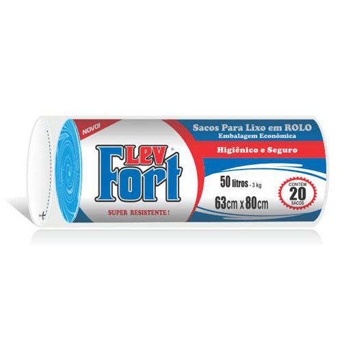 Saco para Lixo Levfort Roll 50L com 20 Unidades