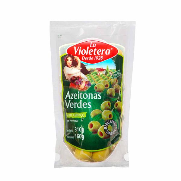 Azeitona Verde sem Caroço LA VIOLETERA Sachê 160g