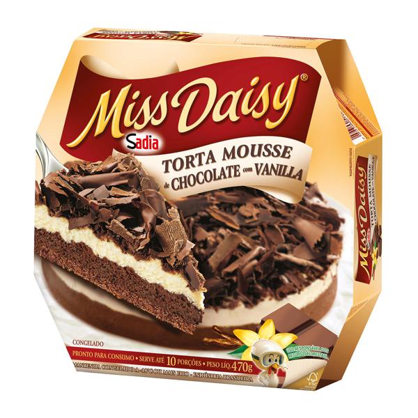 Torta MISS DAISY Mousse de Chocolate com Vallina 470g Super Nossa Casa