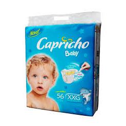 Fralda CAPRICHO BABY Super Jumbo XXG com 56 Unidades