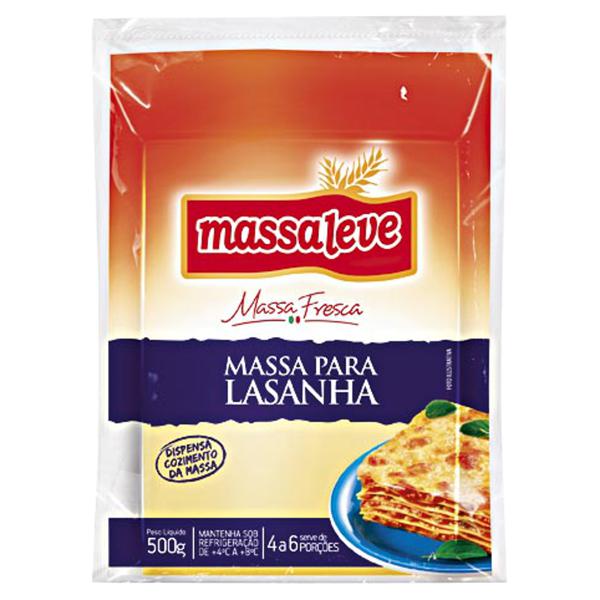 Massa para Lasanha MASSA LEVE Pacote 500g
