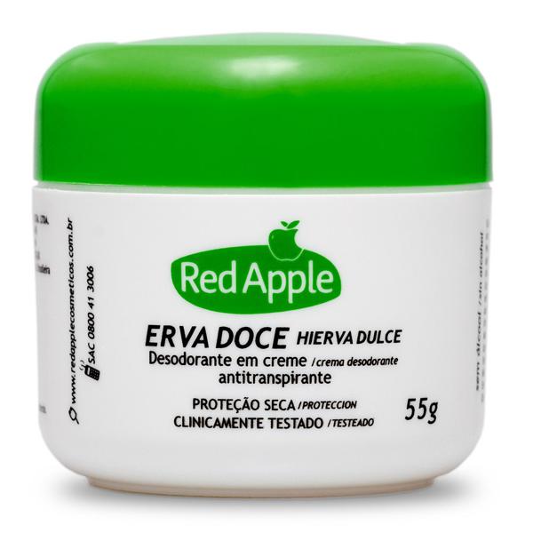 Desodorante RED APPLE Creme Erva Doce 55g