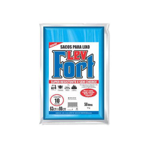 Saco de Lixo LEVFORT Azul 50L com 10 Unidades