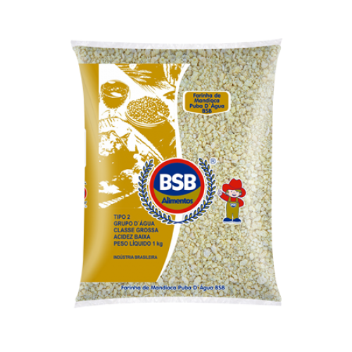 Farinha de Mandioca BSB Puba D'Água 1Kg
