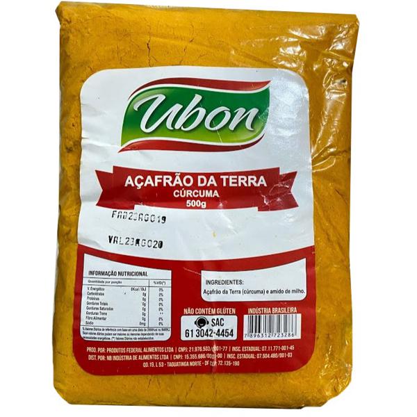 Tempero Ubon Açafrão da Terra Cúrcuma 500g