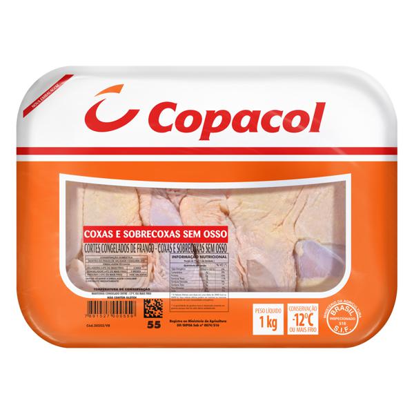 Coxa e Sobrecoxa de Frango COPACOL Sem Osso 1Kg
