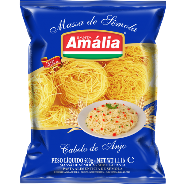 Macarrão SANTA AMALIA 500g Sêmola Cabelo de Anjo