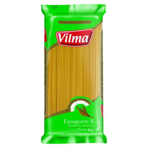 Macarrão VILMA Massa de Sêmola Espaguete Nº8 500g