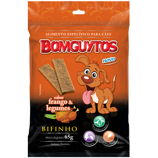 Bifinho para Cães BOMGUYTOS Frango Legumes 65g